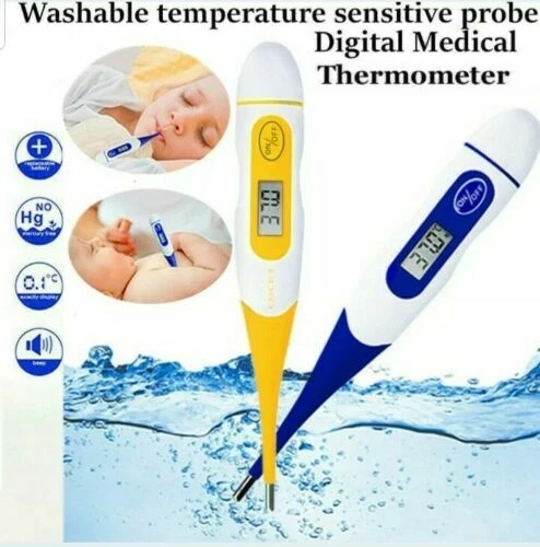 LCD Digital Thermometer Medical Baby Adult Body Safe Oral