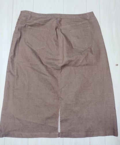 ROAMAN'S A-LINE SKIRT COLOR BROWN Zipped POCKETS SIZE 22w - Picture 2 of 5