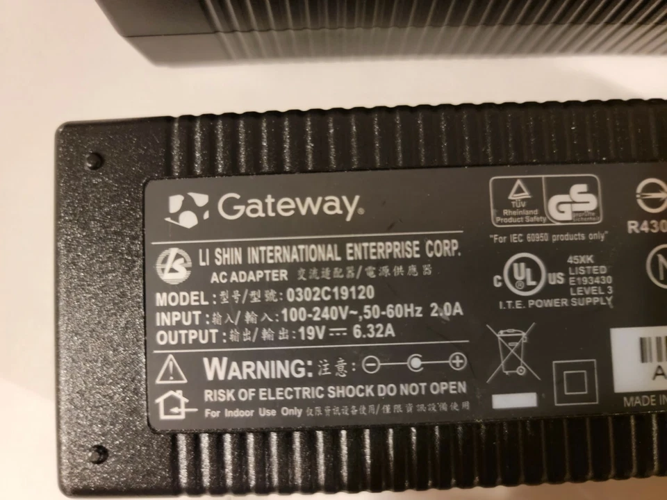 Lote de 2 adaptadores CA para notebook Gateway 0302C19120 7210GX 7215GX S7200C CX200 - Imagem 3 de 4