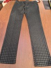 Kut From The Kloth Pants Womens Size 8 Gray Plaid Nina High Rise