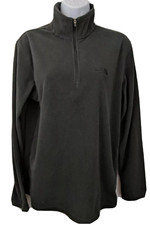The North Face 1/4 Zip Black Fleece Long Sleeve TKA100 Sweater Mens Size S