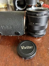Mint Vintage Vivitar AT-5 Automatic Extension Tube, 36/20/12mm, Case & Manual