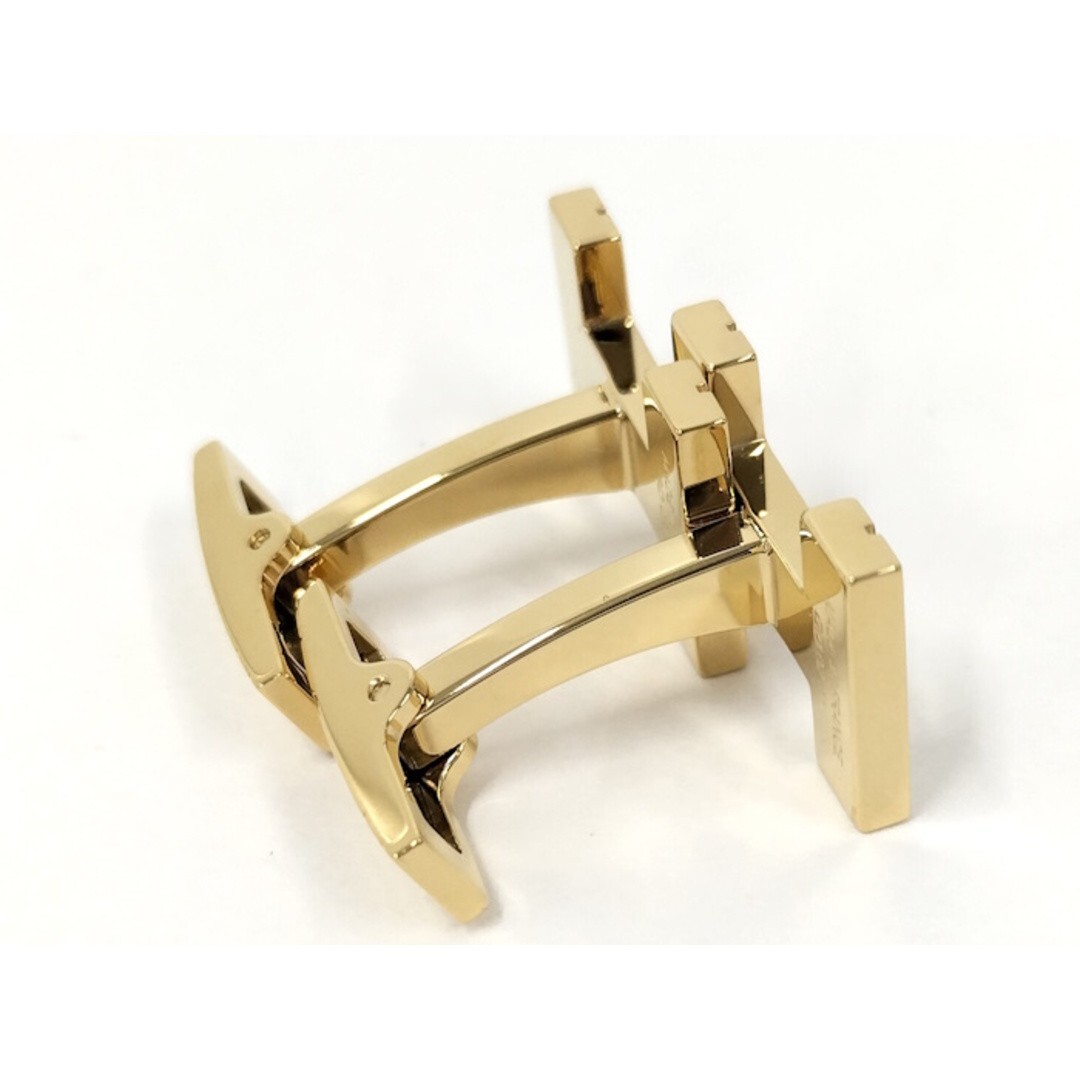 HERMES H・オ・カレ カフス Hロゴ ゴールド HERMES cufflinks with H logo, Gold color Material: Plating