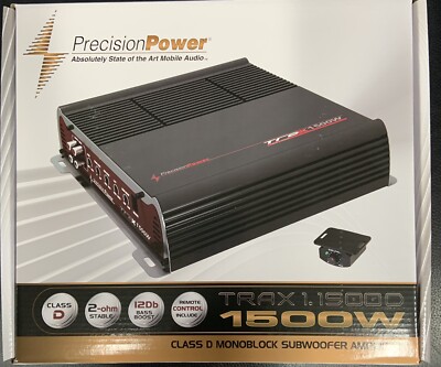 Percision Power TRAX1.1500D Class D Mono 1,500 WATTS Subwoofer AMP w/ Knob NEW