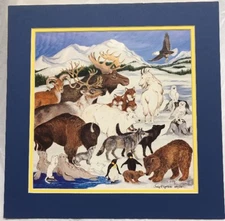 Judy Hagstrom Signed & Numbered Arctic Animal Art Print Polar Snow