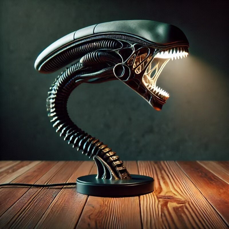 Creative Alien Creature Lamp Holder, Bedroom, Home Decora Lamp Desktop ...