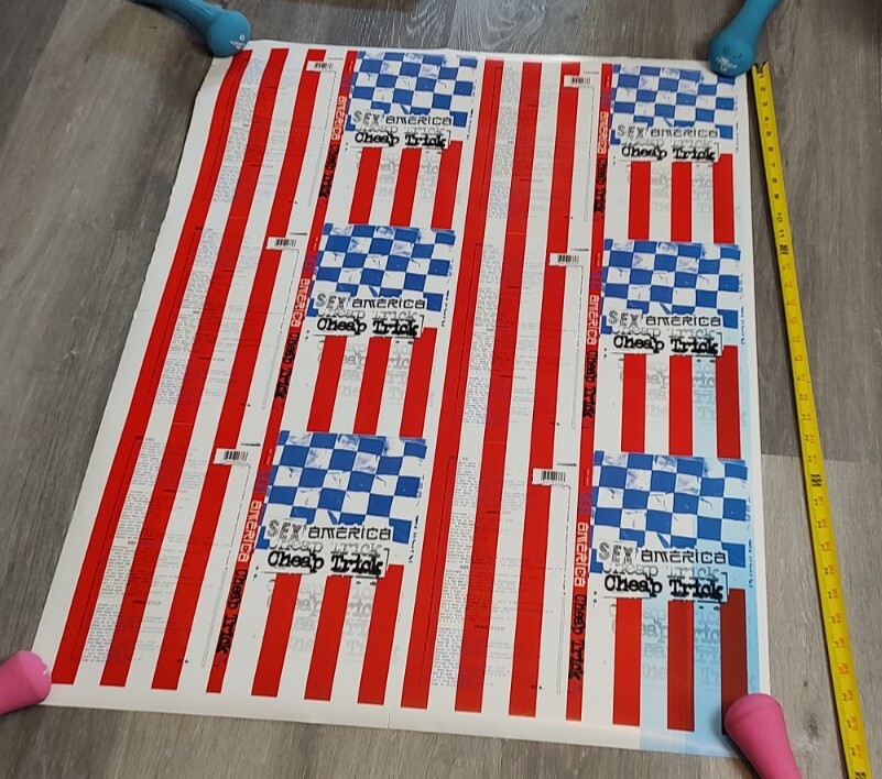 Cheap Trick Sex America Box Set Poster PROOF Promo 36 x 28 RARE HTF 1996