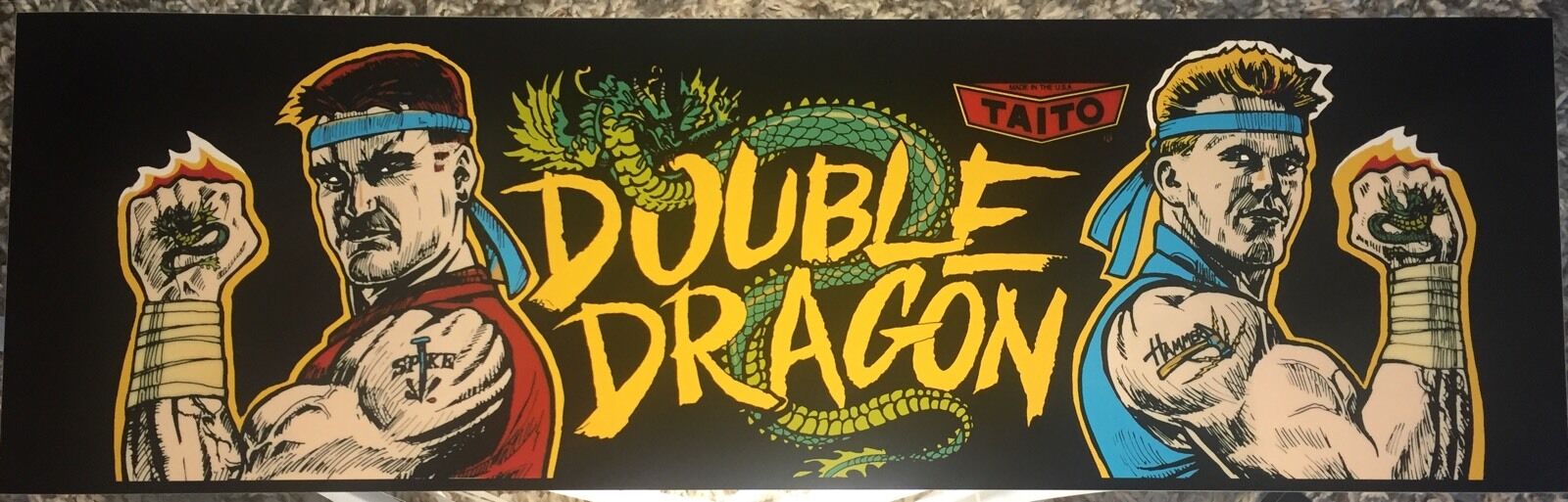 Double Dragon Arcade Marquee - 4.44 x 5.44 - Arcade Marquee Dot Com