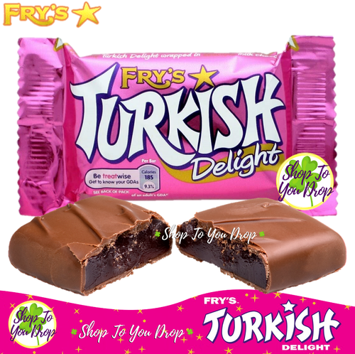 FRYS TURKISH DELIGHT 3 PACK Chocolate Bar 51g Birthday Present Fry's✨Cheapest✨ - Picture 2 of 7