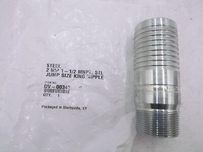 Parker 2NIP 1-1/2 MNPT Steel Jump Size King Nipple DV-00342