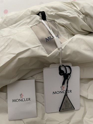 MONCLER originale Gilet imbottito in piuma nuovo TAGLIA 3 colore Bianco - Foto 5 di 9