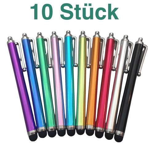 5 Stück Touchpen Stylus – 2-in-1 Mit Runden & Scheibenförmigen Spitzen, Für Alle Touchscreens, 5 Farben
