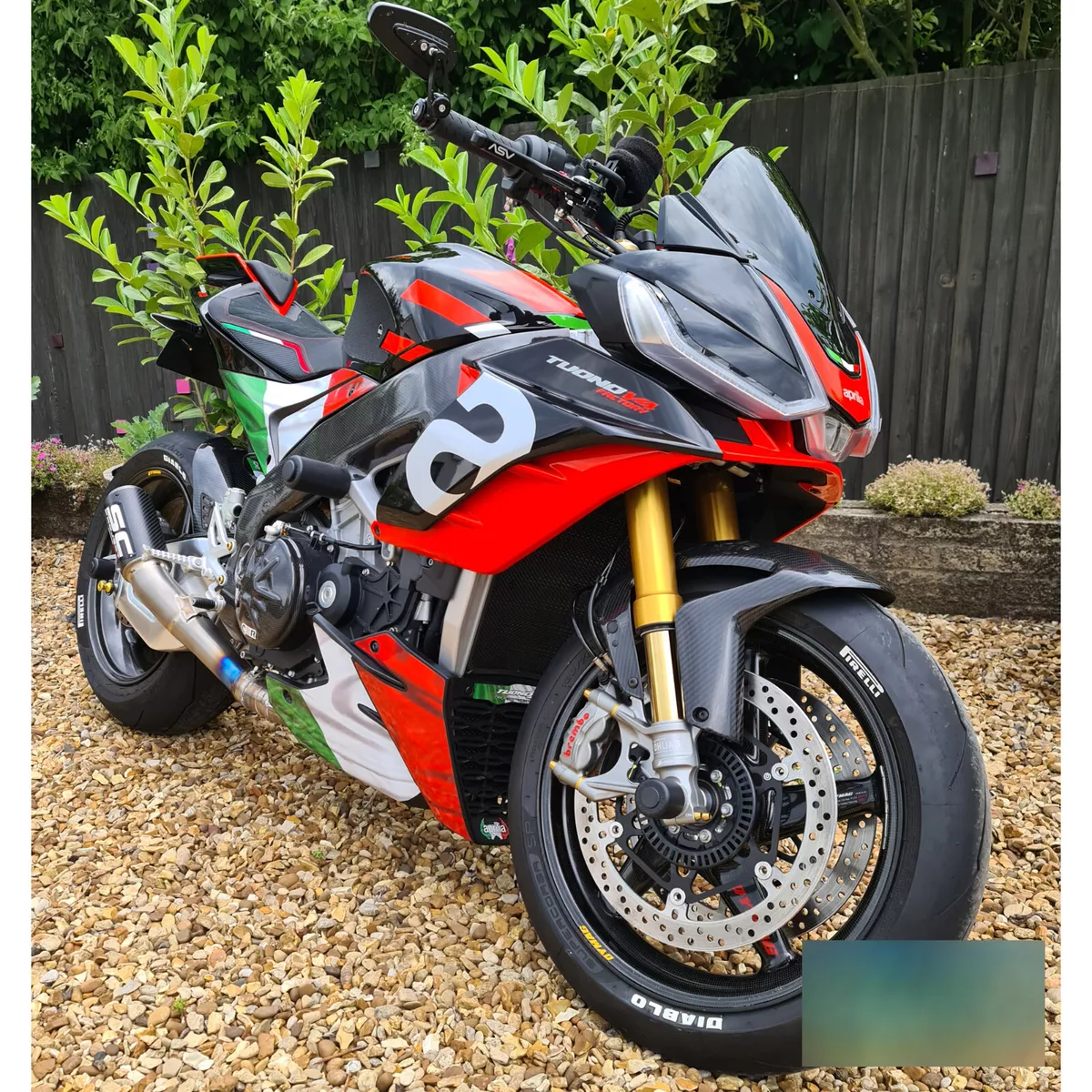 Aprilia Tuono E5 V4 1100 2021 Italian flag belly pan side graphics decal set