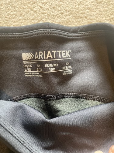 Ariat kids Venture Thermal half grip tight youth L 12 black NWT $110 rtl - Picture 3 of 5