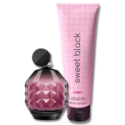 Cyzone Sweet Black Eau de Perfume & Moisturizing Perfumed Body Lotion Bundle