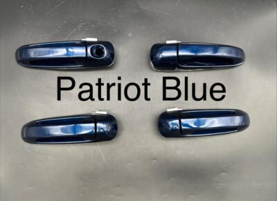 For 02-08 Dodge Ram 1500 Exterior Door Handle Set of 4 Patriot Blue.