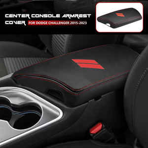 Protect Your 2015-2023 Dodge Challenger's Center Console With This Black Leather Armrest Cover. It's A Simple Slip-on Protector That Keeps The Original Armrest Looking New. Easy Install, 1-year Warranty.