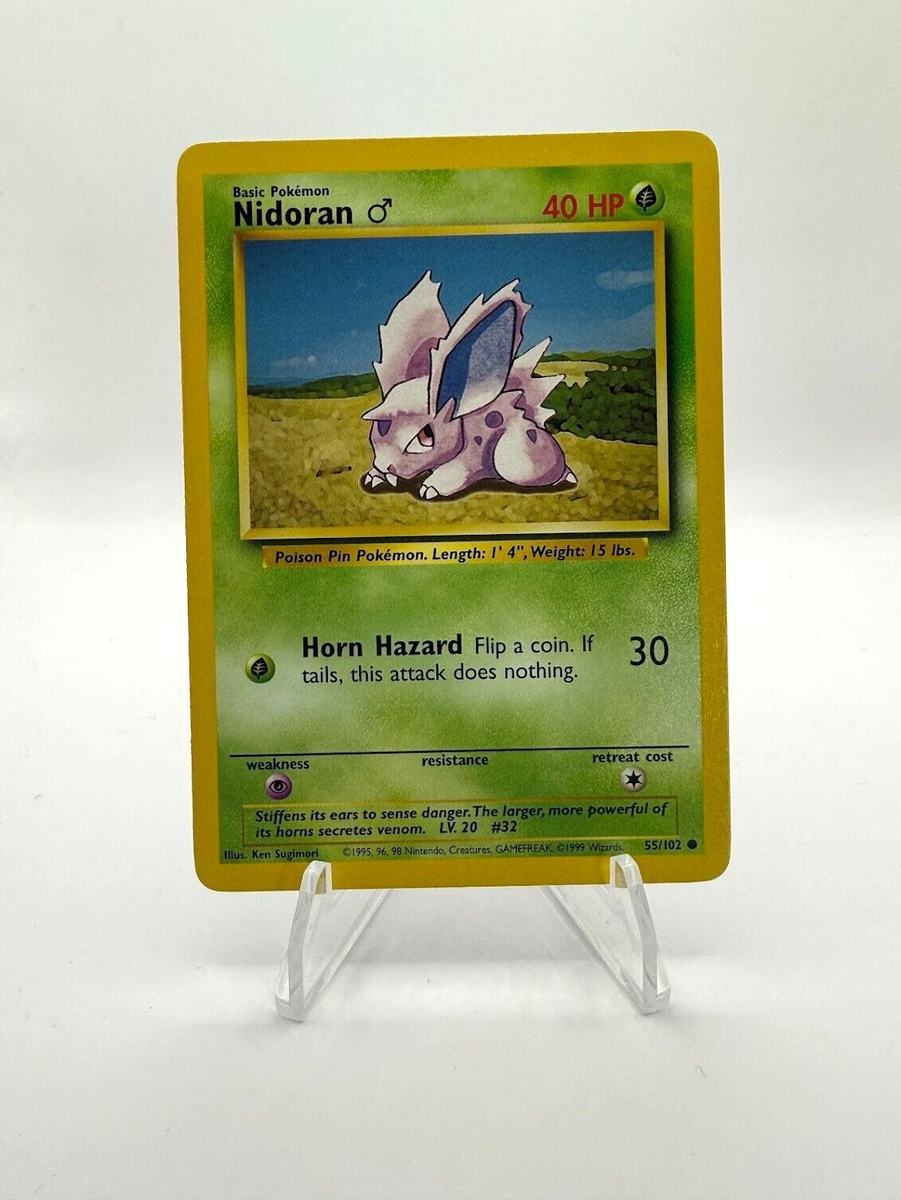 1999 Pokemon Baset Set - Nidoran 55/102 - WOTC Common 1999 Pokemon Baset Set - Nidoran 55/102 - WOTC Common