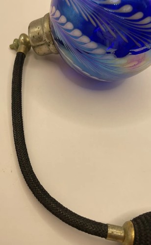 Vintage Irice mundgeblasen irisierend Regenbogen Glas Parfüm Flasche Zerstäuber - Bild 14 von 16