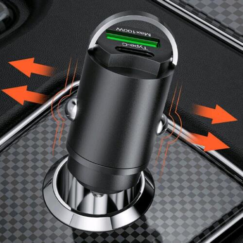 Charging Type C Car Charger Black Universal Phone Charger For Car Interior' G1Z7 - Picture 1 of 11
