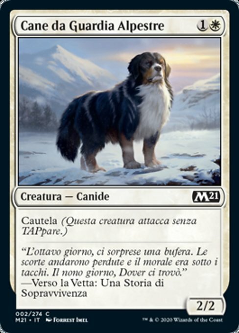 MTG 補充　日　A26 MTG 4x ALPINE WATCHDOG EXC - CANE DA GUARDIA ALPESTRE - M21