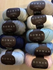 5 x 50g Rowan Cotton Wool D/K Organic Yarn for Knitting/Crochet