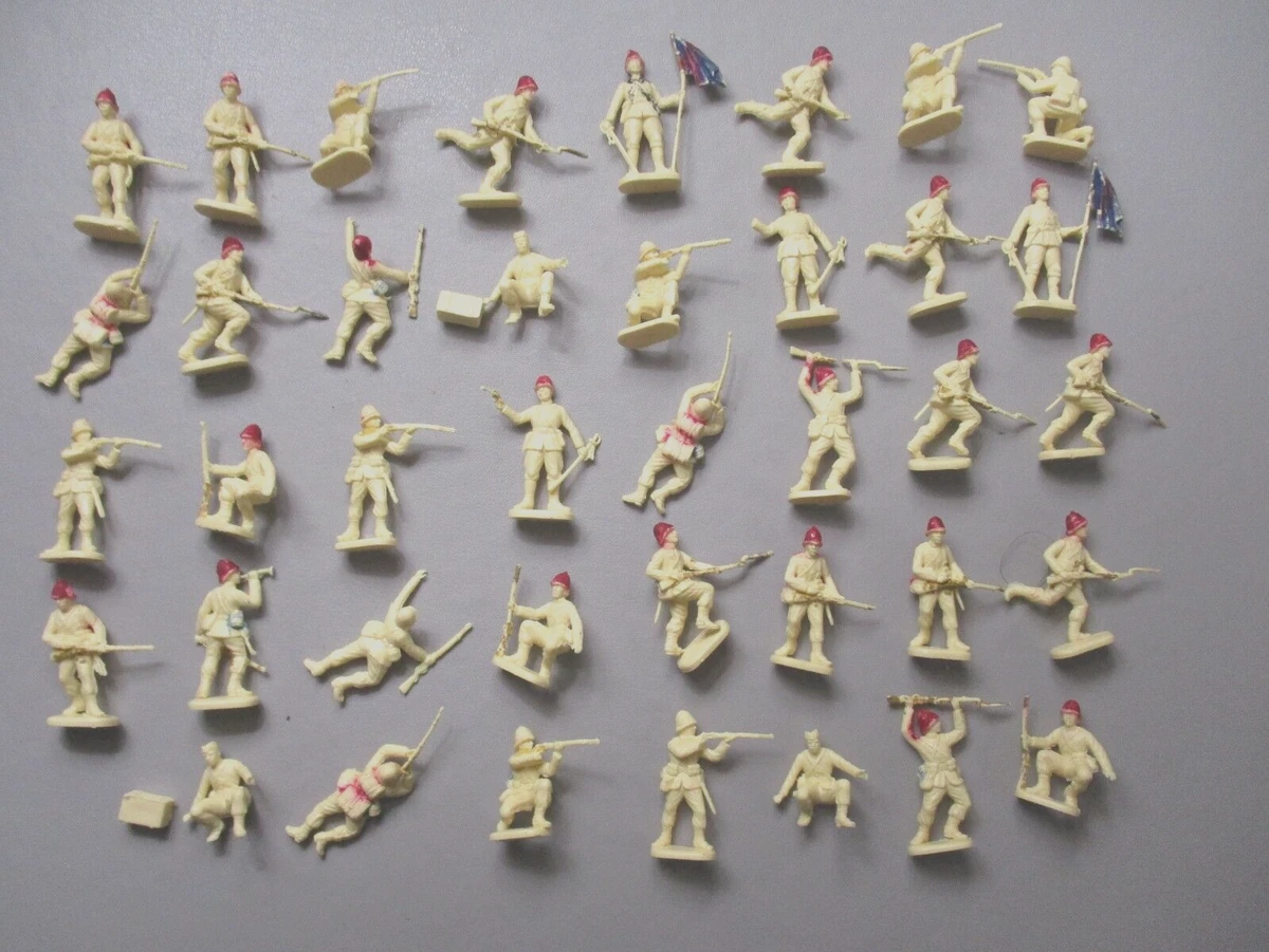 Lot De 10 Figurines JIM Fantassins Armée Coloniale Française – Échelle 1:32 (60mm) – Occasion