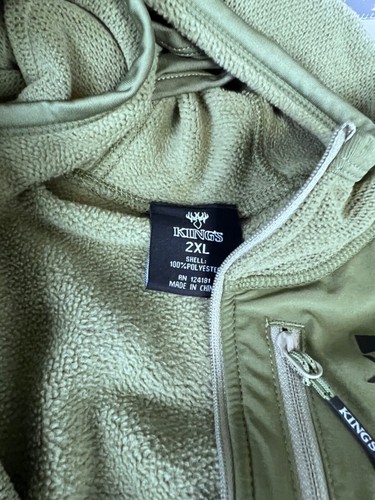 King's Camo Men's XKG Covert Hunting Hoodie 1/2 zip Sz. 2XL New Olive XKG4214 - Picture 12 of 13