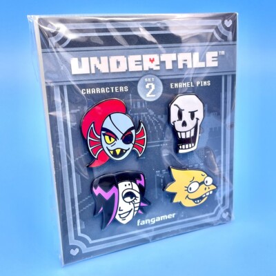 Undertale Deltarune Figure Pin #2 Set of 4 Papyrus, Undyne, Alphys & Mettaton EX
