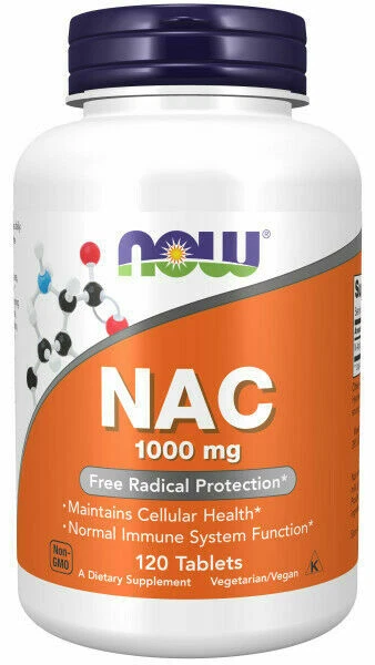 NOW Foods NAC 1000mg - 120 Vegane Tabletten