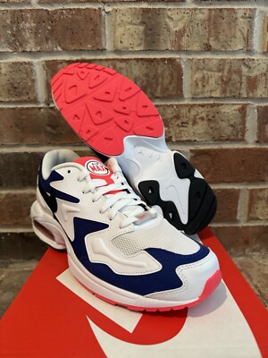 New 10 Nike Air Max 2 Running Shoes Ultramarine White Black Pink AO1741-104 Men
