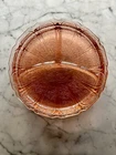 Lot 4 Vtg Pink Depression Glass Cherry Blossom 3 Part Grill Plates 9” Jeannette