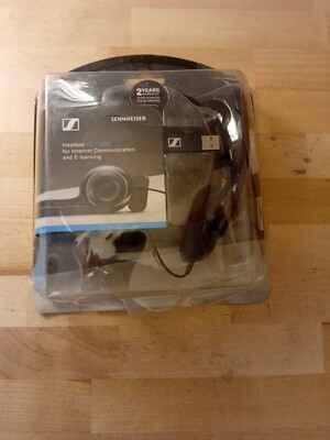 SENNHEISER PC 7 Kopfhörer USB Headset Chat On Ear Computer Micro Stereo -NEU&OVP