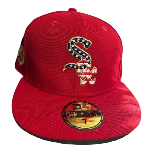 Men's New Era Red Chicago White Sox 2023 Fourth of July 59FIFTY Fitted Hat - Picture 2 of 6