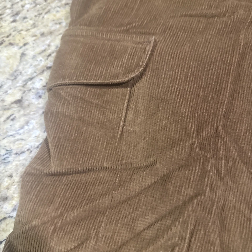 Chaps Corduroy Pants men’s Flat Front 38w 32L Dark Brown Utility Pockets Nice Cp - Image 4 of 4