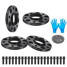 15mm 5x120 Wheel Spacers M14x1.25 Bolts Fits 2010-2011 Bmw 528i 3.0l Black 4pcs