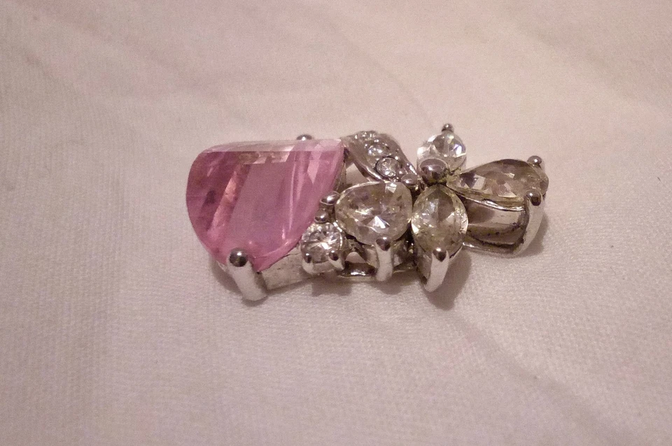 Bonito colgante TOPACIO rosa con cristales de Swarovski Foto 4 de 4