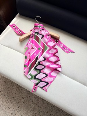 Emilio/ Pucci Silk Print Halter Top