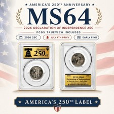 PCGS MS64 2026 Declaration of Independence July 4th Privy Quarter Presale