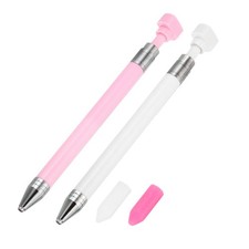 4Pcs Diamond Art Pen with Wax Diamond Art Refillable Wax Pen Wax Pink White