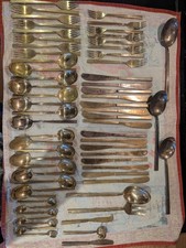 Vintage Gold-plated Cutlery Set 64 Piece