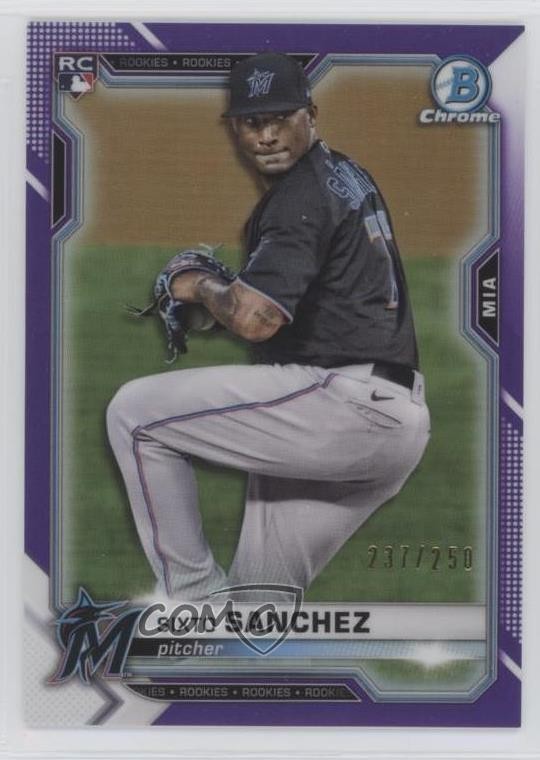 2021 Bowman Chrome Purple Refractor 237/250 Sixto Sanchez #78 0b3