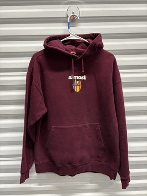 Vintage ALMOST Skateboards Made in USA Hoodie RODNEY MULLEN Sz L