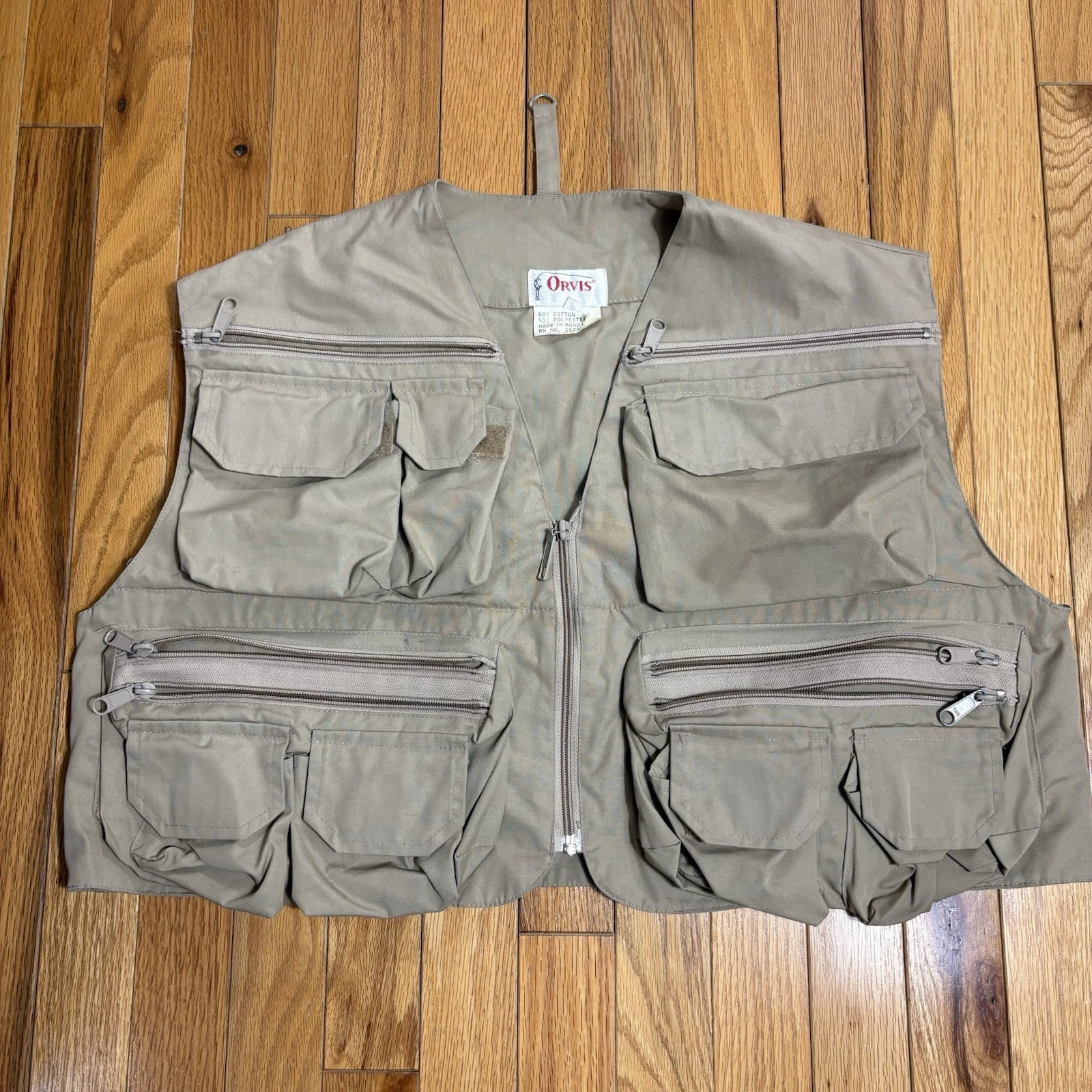 Orvis Fly Fishing Vest Vintage Zip and Snap Closure Multiple Pockets Men Medium