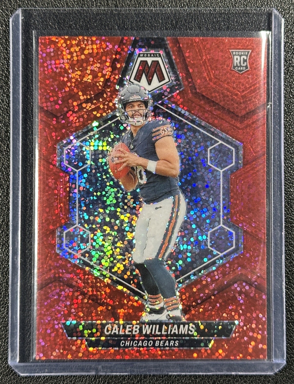 CALEB WILLIAMS 2024 PANINI MOSAIC #301 ROOKIE RED SPARKLE PRIZM SP RC BEARS