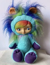 Rainbow 12” Teddy Bear Lion Girl - Handmade OOAK Rainbow Doll