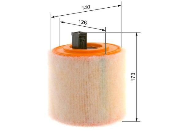 Luftfilter Bosch F 026 400 436 FüR OE 13367308 - 39030321 - 13367308 - 13489640-image
