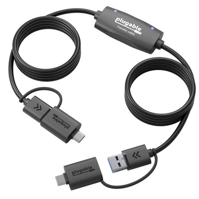 USB Data Transfer Cable PC to PC, Compatible with Windows USB C and USB 3.0, Tra