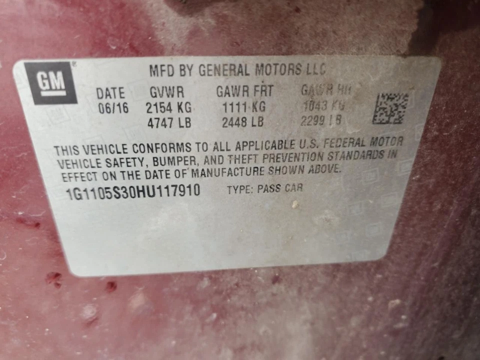 Conjunto de filtro de aire usado se adapta a: Chevrolet Impala 2017 3,6 L emisiones California Foto 2 de 4