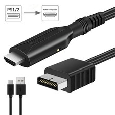PS1/PS2 to HDMI Converter 1080P Full HD with USB Power Cable for TV Monitor New